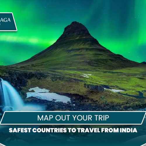 Safest countries to travel from India | Safe international destinations for Indians Blog Banner by Travel Saga Tourism