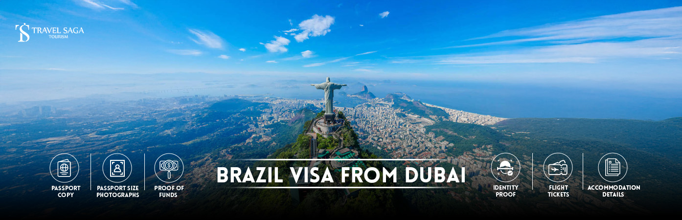 Brazil Visa from Dubai | Brazil Visa Requirements BT Banner by Travel Saga Tourism