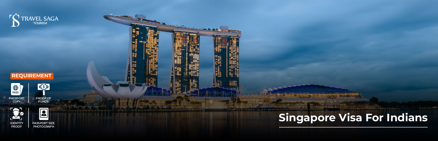 Singapore Visa For Indians BT Banner by Travel Saga Tourism