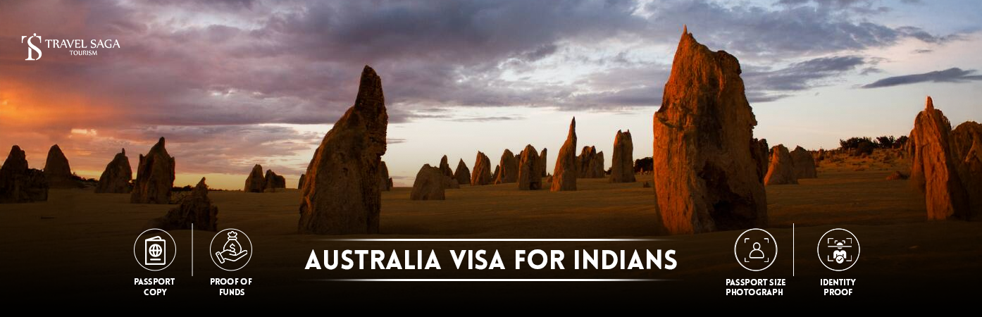 Australia Visa for Indians | Australian Visa for Indians BT Banner by Travel Saga Tourism