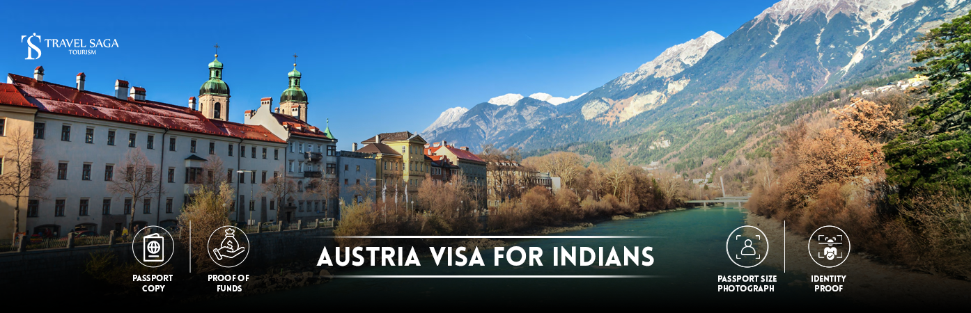 Austria Visa for Indians | austria transit visa for indians BT Banner by Travel Saga Tourism