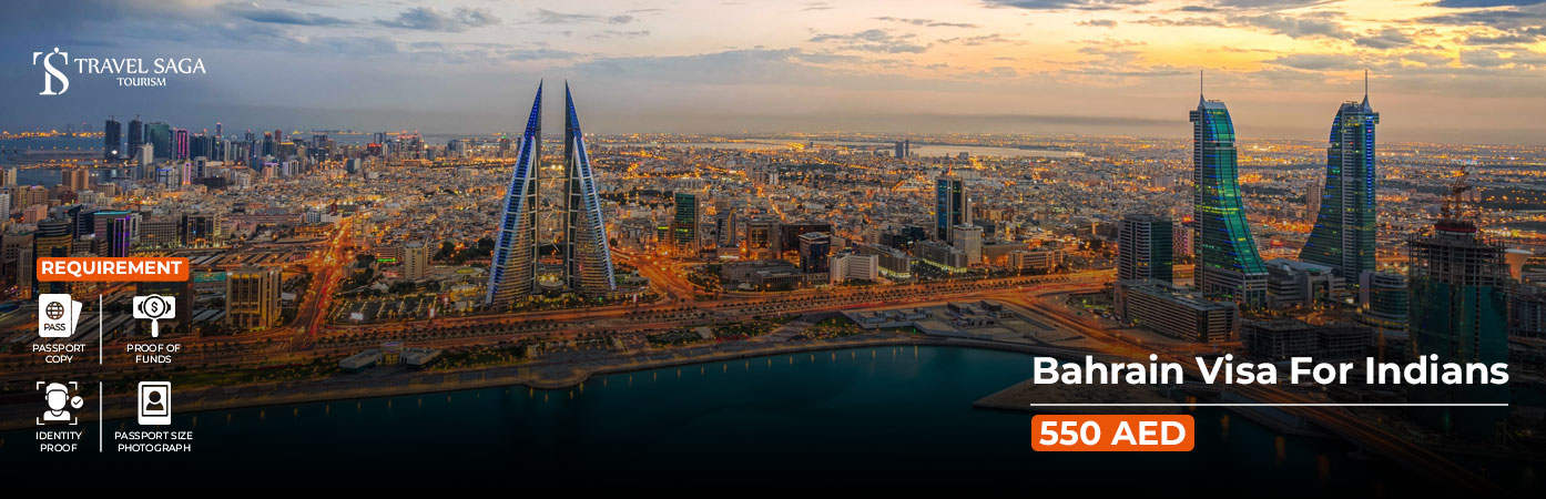 Bahrain Visa For Indians BT Banner by Travel Saga Tourism