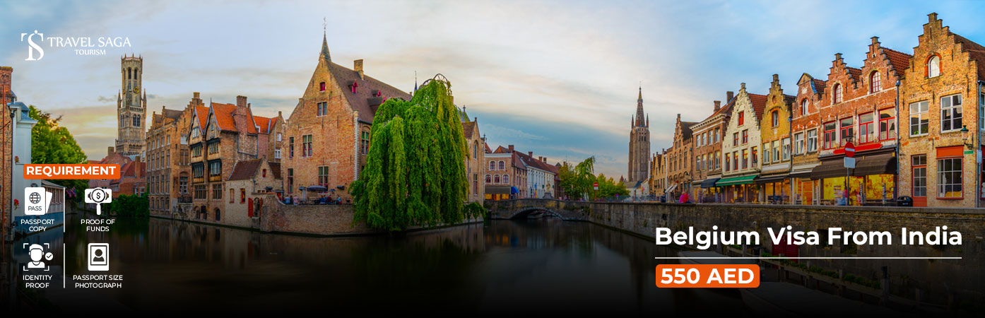 Belgium Visa from India BT Banner by Travel Saga Tourism