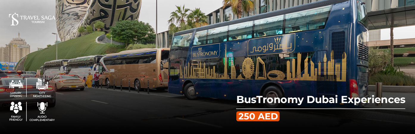 Book BusTronomy Dubai Experiences Tickets for glass-roof bus dining