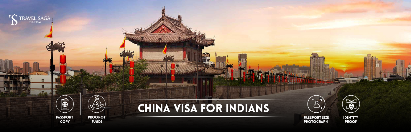 China Visa for Indians | China Tourist Visa for Indians BT Banner by Travel Saga Tourism