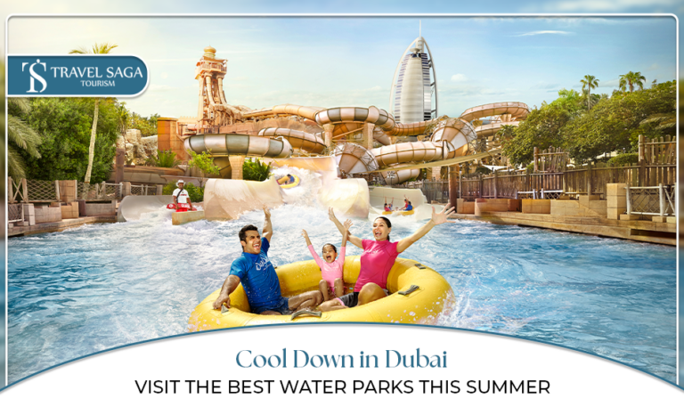 Best Water Parks in Dubai | Dubai Water Activities Blog Banner by Travel Saga Tourism