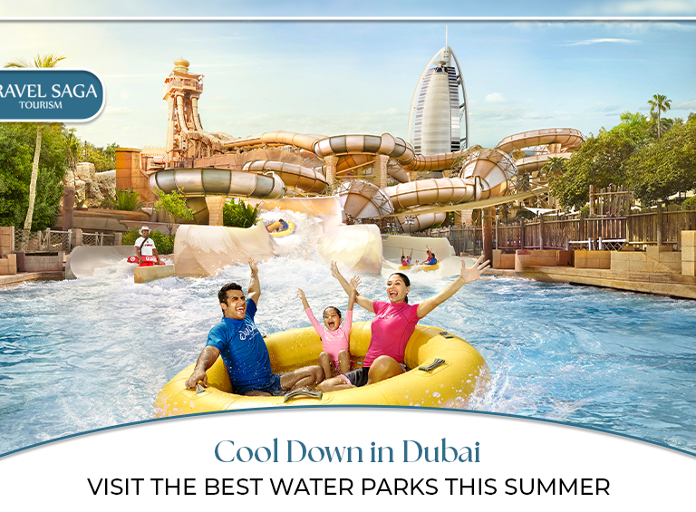 Best Water Parks in Dubai | Dubai Water Activities Blog Banner by Travel Saga Tourism