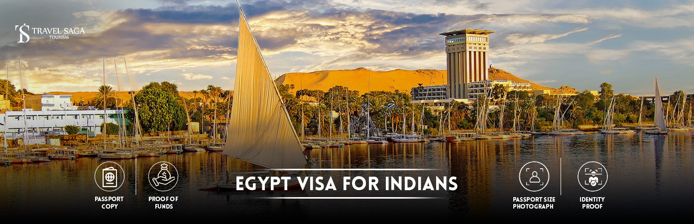 Egypt Visa for Indians | Egypt Tourist Visa for Indians BT Banner by Travel Saga Tourism