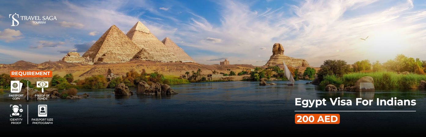 Egypt Visa for Indians BT Banner by Travel Saga Tourism