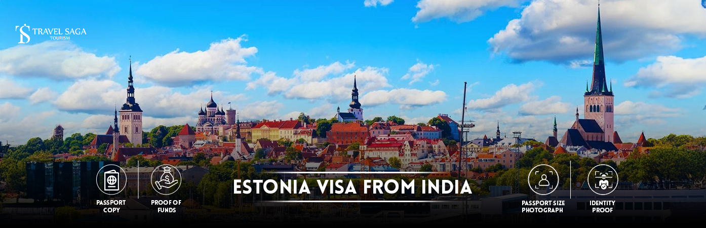 Estonia Visa from India | Estonia Visa for Indians BT Banner by Travel Saga Tourism