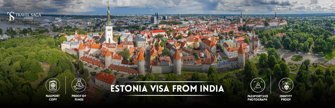 Estonia Visa from India | estonia visa for indian citizens BT Banner by Travel Saga Tourism
