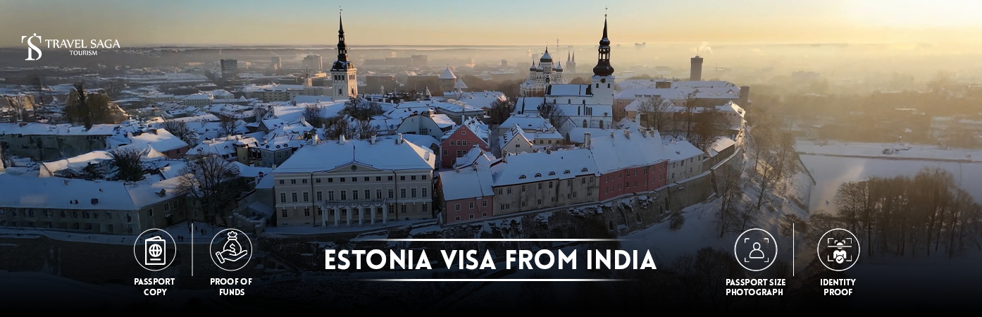 Estonia Visa from India | Estonia Tourist Visa for Indians BT Banner by Travel Saga Tourism