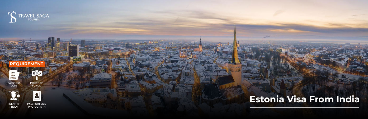 Estonia Visa from India BT Banner by Travel Saga Tourism