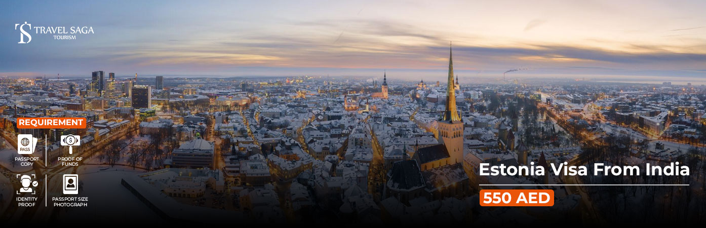 Estonia Visa from India BT Banner by Travel Saga Tourism