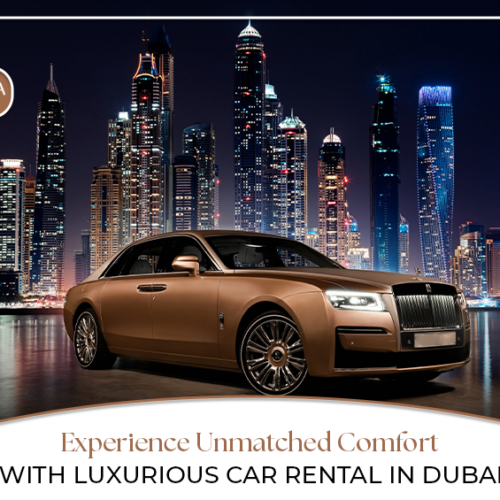Luxury car rental Dubai | Dubai exotic car rental Blog banner by travel saga tourism