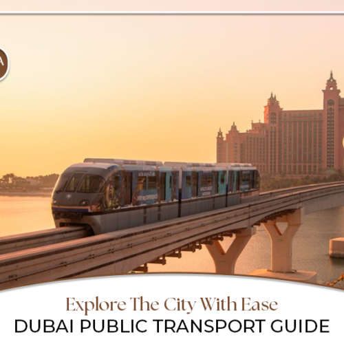 Dubai public transport guide, Public transport in Dubai for tourists Blog Banner by Travel Saga Tourism
