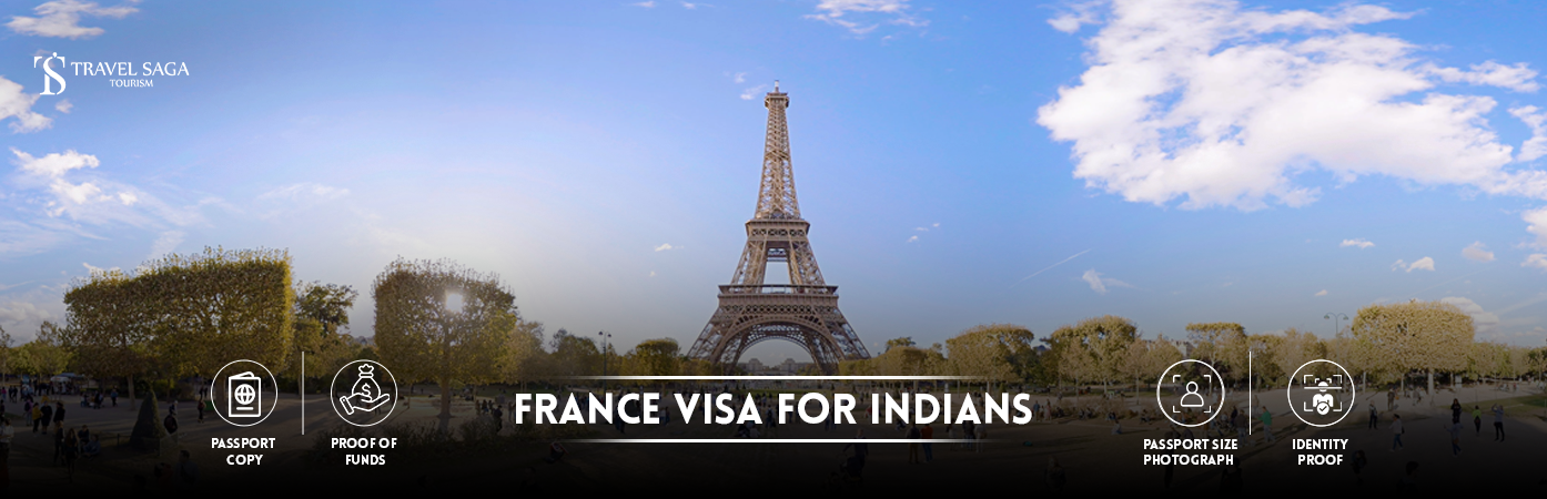 France Visa for Indians | France Tourist Visa for Indians BT Banner by Travel Saga Tourism