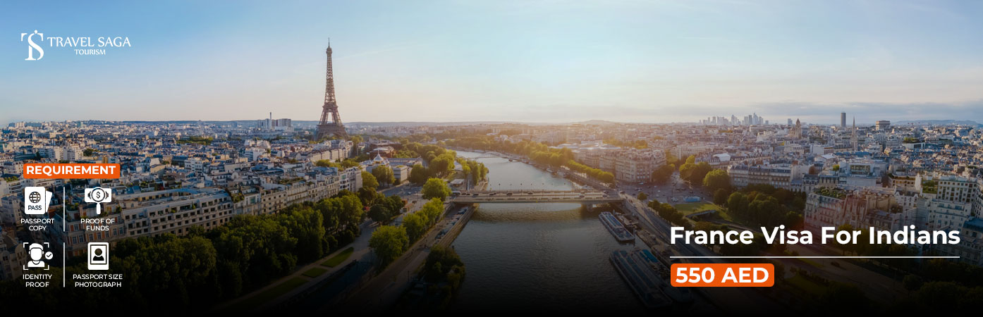 France Visa For Indians BT Banner by Travel Saga Tourism
