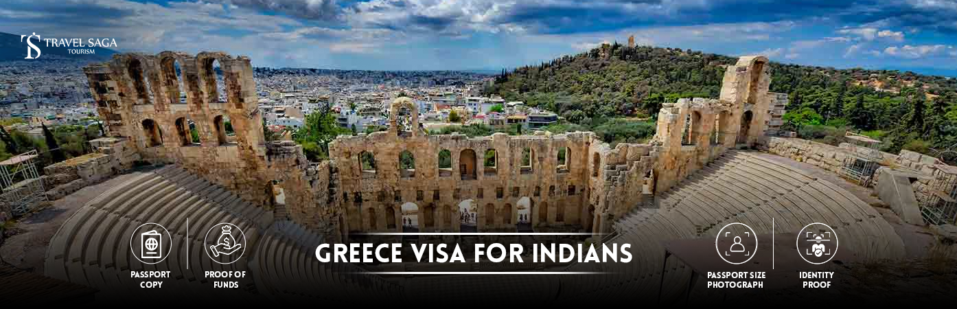 Greece Tourist Visa from India | Greece Tourist Visa for Indians BT Banner by Travel Saga Tourism