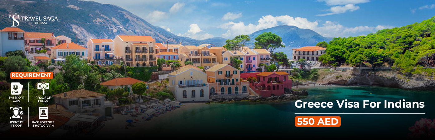 Greece Visa for Indians BT Banner by Travel Saga Tourism