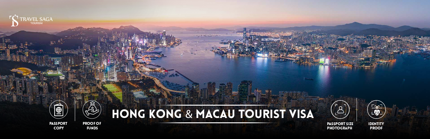 Macau Visa Requirements For Indians | Hong Kong & Macau Tourist Visa from india BT Banner by Travel Saga Tourism