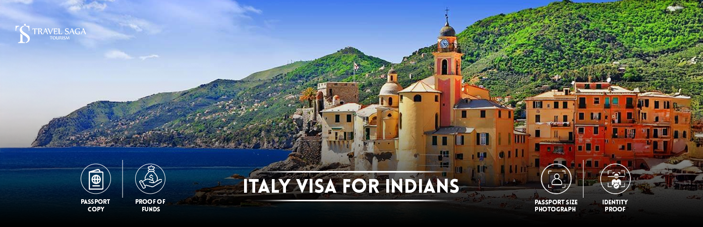 Italy Visa for Indians | Italy Tourist visa from India BT Banner by Travel Saga Tourism