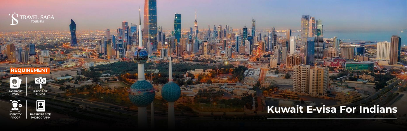 Kuwait E visa for Indians BT Banner by Travel Saga Tourism