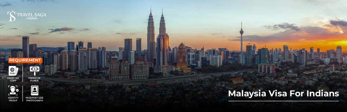Malaysia Visa for Indians BT Banner by Travel Saga Tourism