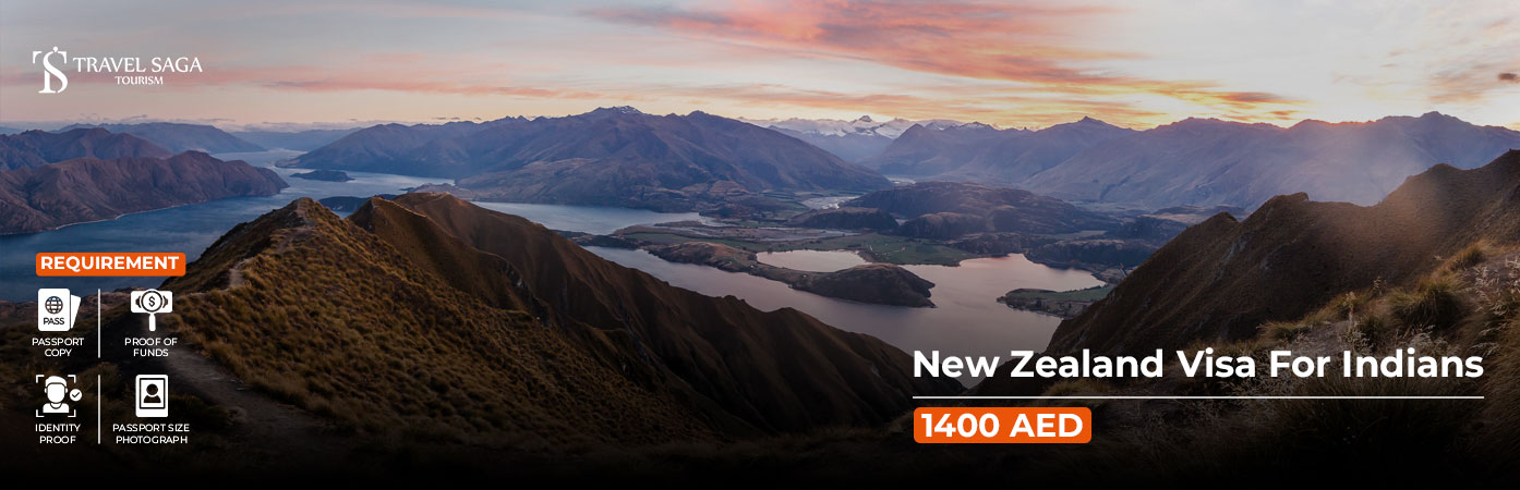 New Zealand Visa for Indians BT Banner by Travel Saga Tourism