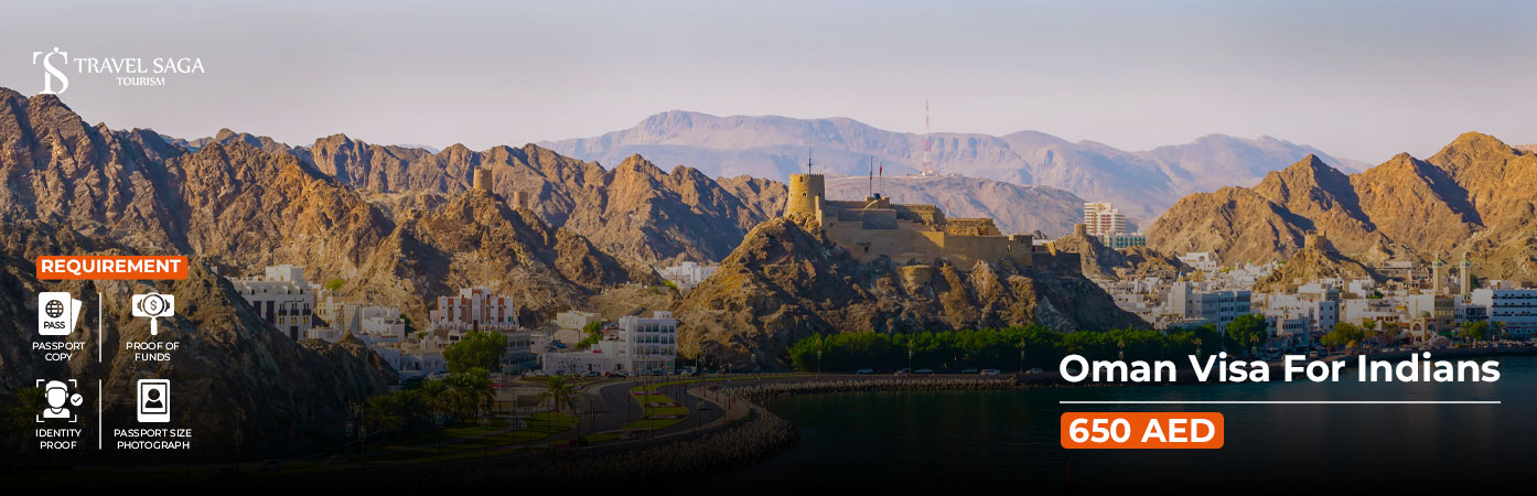 Oman Visa For Indians BT Banner by Travel Saga Tourism