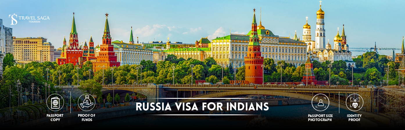 russia visa from india | Russia Tourist Visa for Indians BT Banner by Travel Saga Tourism