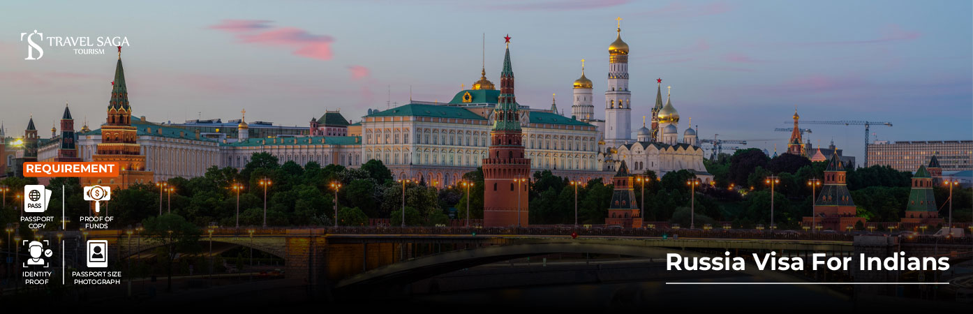 Russia Visa for Indians BT Banner by Travel Saga Tourism