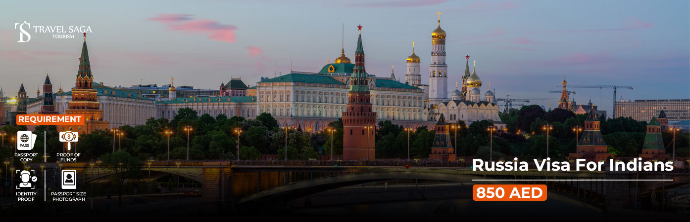 Russia Visa for Indians BT Banner by Travel Saga Tourism