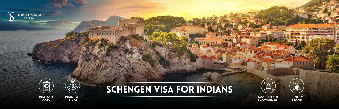 Schengen Tourist Visa from India | Schengen Visa from India BT Banner by Travel Saga Tourism