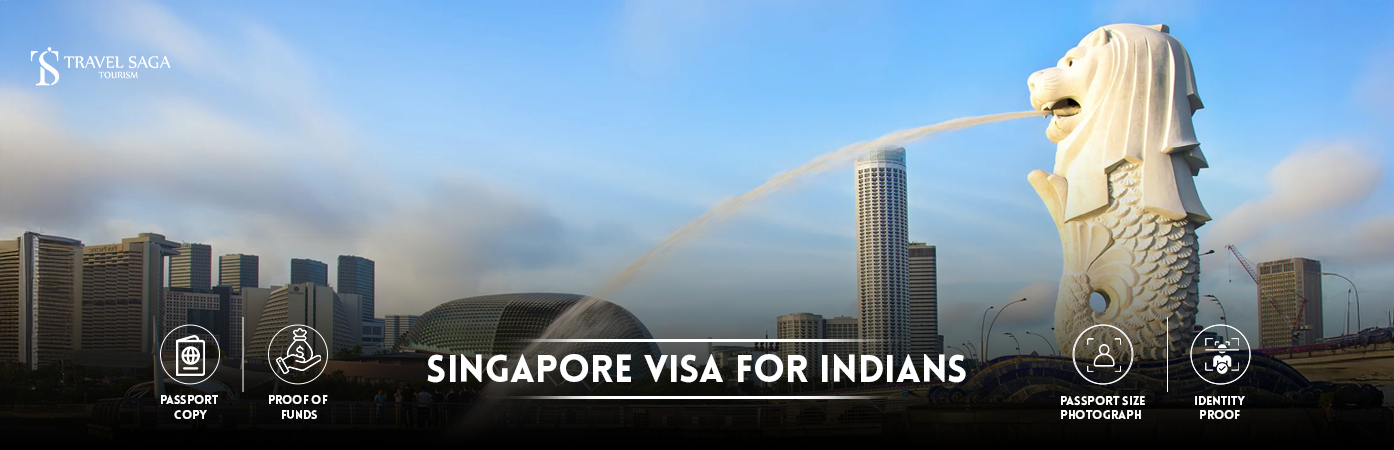 singapore visa from india | singapore transit visa for indians BT Banner by Travel Saga Tourism