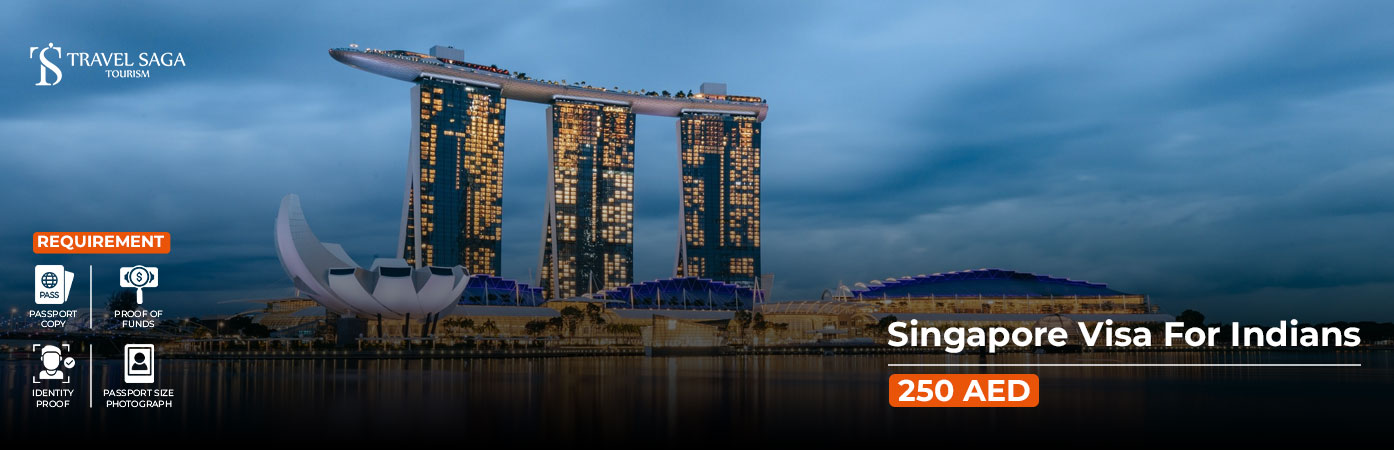 Singapore Visa For Indians BT Banner by Travel Saga Tourism