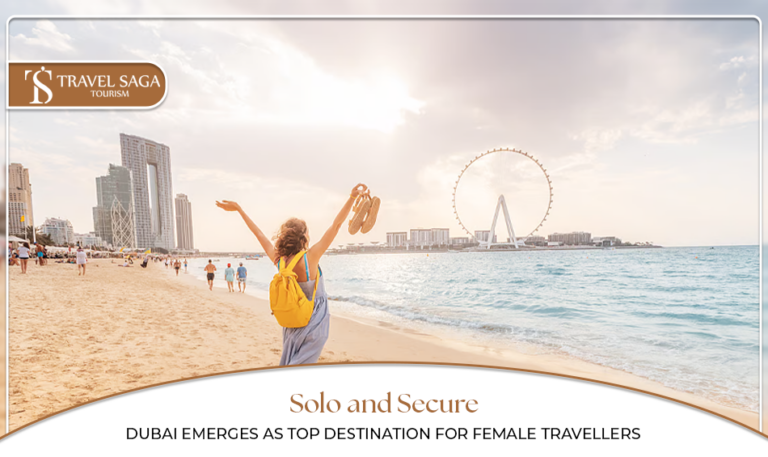 Dubai solo travel | Female solo travel Dubai Blog Banner by Travel Saga Tourism