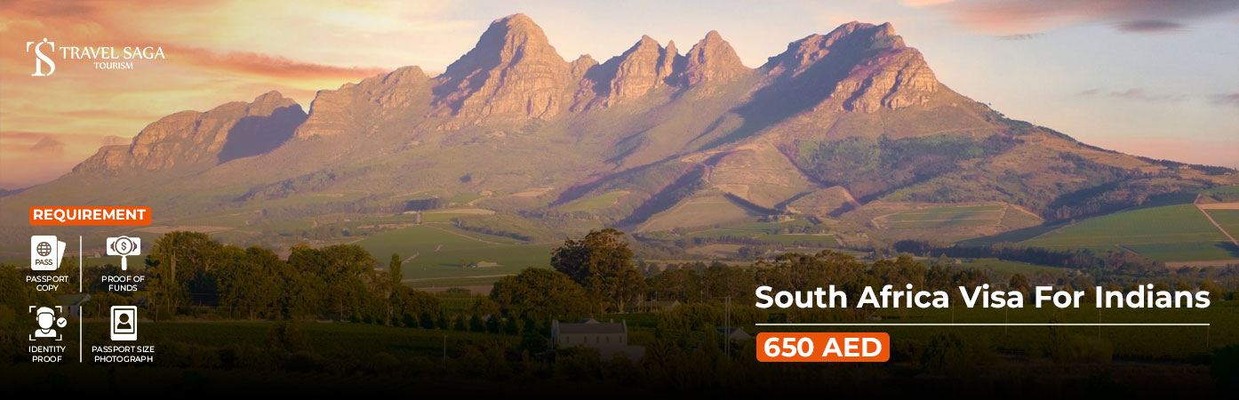 South Africa Visa for Indians BT Banner by Travel Saga Tourism