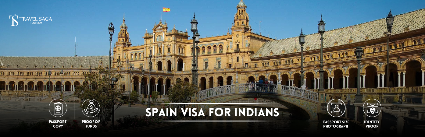Spain Visa for Indians | spain visa for indian citizens BT Banner by Travel Saga Tourism