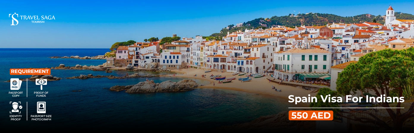 Spain Visa For Indians BT Banner by Travel Saga Tourism