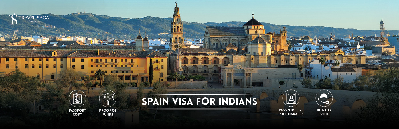 Spain Visa For Indians | Spain Tourist Visa from India BT Banner by Travel Saga Tourism
