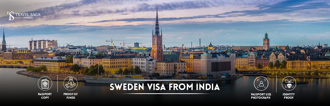 Sweden Visa from India | Sweden Tourist Visa from India BT Banner by Travel Saga Tourism