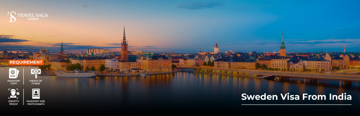Sweden Visa From India BT Banner by Travel Saga Tourism