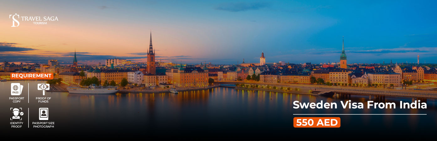 Sweden Visa From India BT Banner by Travel Saga Tourism