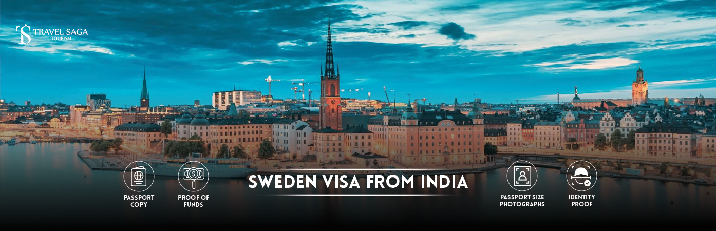 Sweden Visa from India | Sweden Tourist Visa from India BT Banner by Travel Saga Tourism