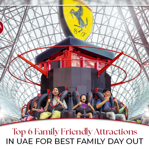 Best family day out in UAE | Family-friendly attractions in UAE Blog Banner by Travel Saga Tourism
