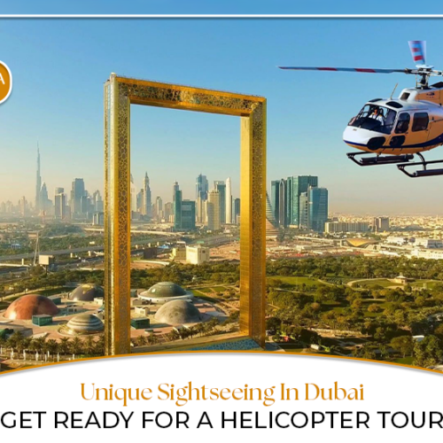 Helicopter Tour Dubai | Helicopter Ride Dubai Blog Banner by Travel Saga Tourism