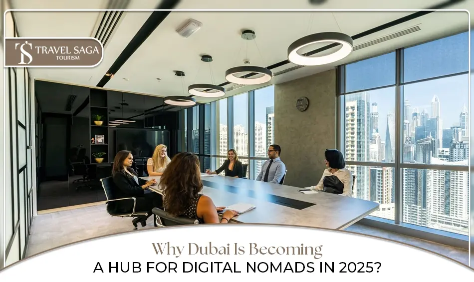 Dubai for digital nomads | Dubai digital nomad visa Blog Banner By Travel Saga Tourism