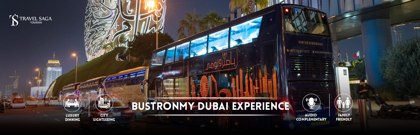 BusTronomy Dubai experiences, BusTronomy Dubai Dining Experience BT Banner by Travel Saga Tourism