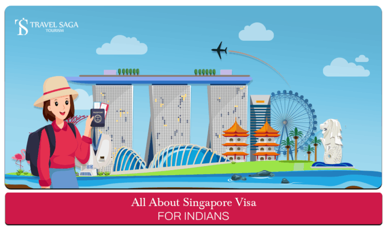 Singapore visa for Indians, Singapore tourist visa for Indian citizens Blog Banner by Travel Saga Tourism